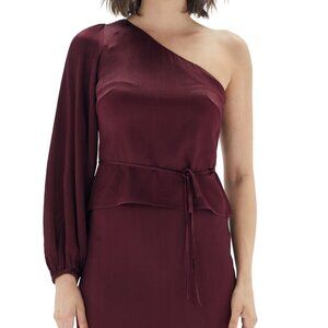 MINKPINK Womens One-Shoulder Peplum Top